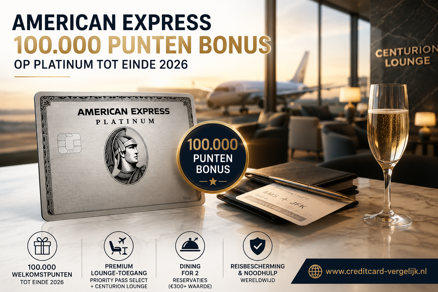 American Express 100.000 punten bonus op Platinum tot einde 2026