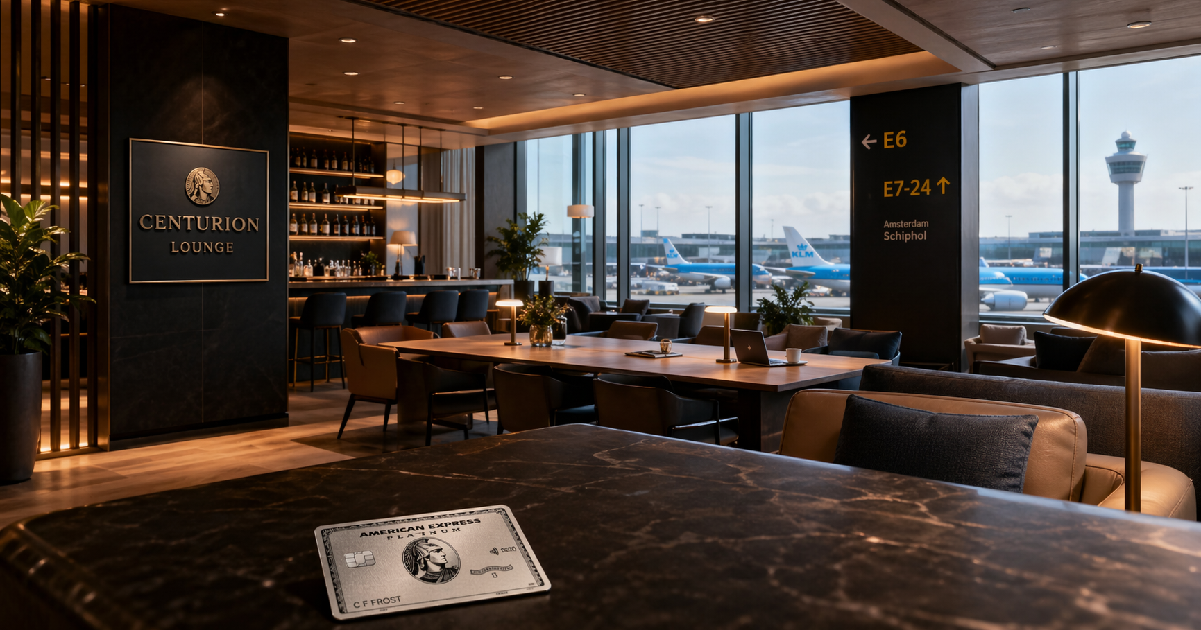American Express opent Centurion Lounge op Schiphol in 2026