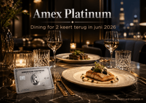Amex Platinum Dining for 2 keert juni 2026 terug