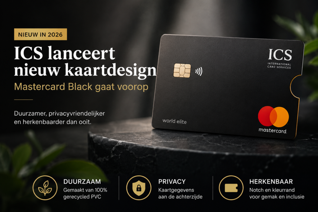 ICS lanceert nieuw kaartdesign Mastercard Black gaat in 2026 voorop