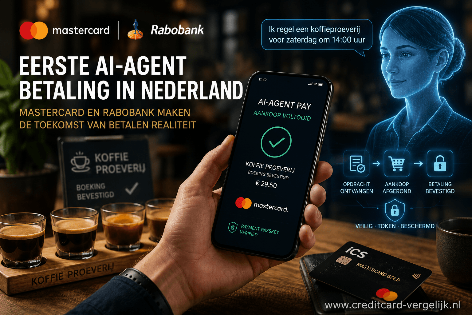 Mastercard en Rabobank voeren eerste AI-agentbetaling in Nederland uit