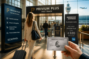 Privium Plus bij Amex Platinum €320 Schiphol-voordeel voor zomer 2026