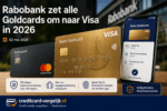 Rabobank zet alle Goldcards om naar Visa in 2026