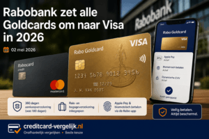 Rabobank zet alle Goldcards om naar Visa in 2026