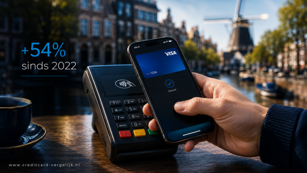 Visa mobiele betalingen in Nederland 54% gegroeid sinds 2022